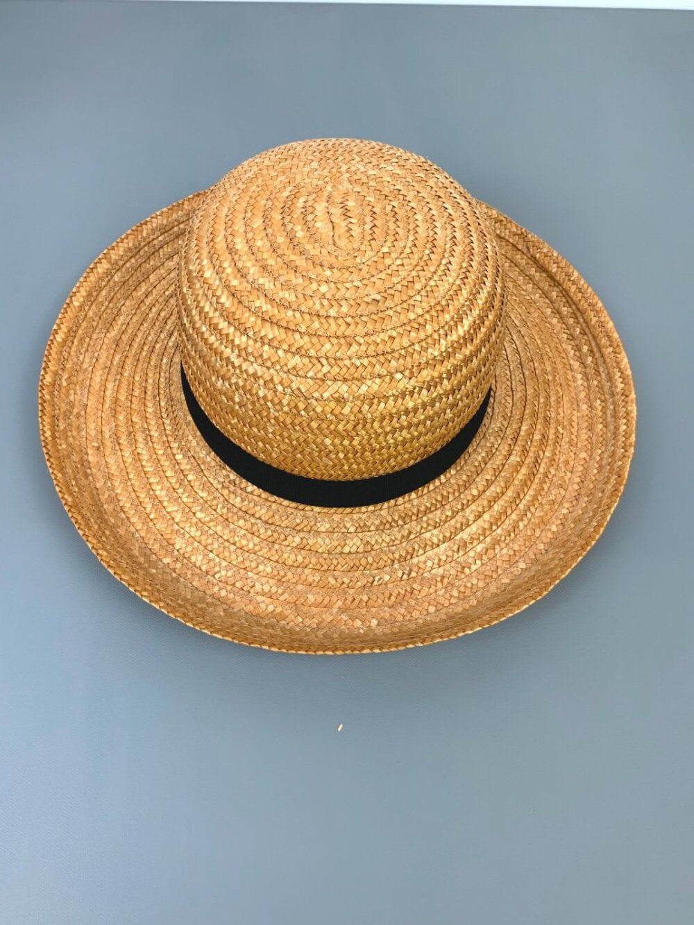 Natural Straw Sun Summer Hat by Filippo Catarzi Florence Italy Sz M - Picture 13 of 16